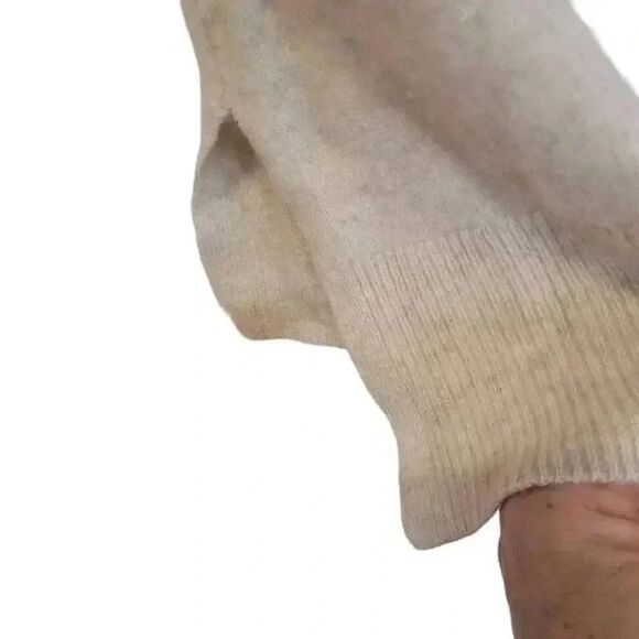 Aqua Cashmere High/low Crewneck Sweater - 100% Exclusive In Oatmeal - Picture 9 of 10